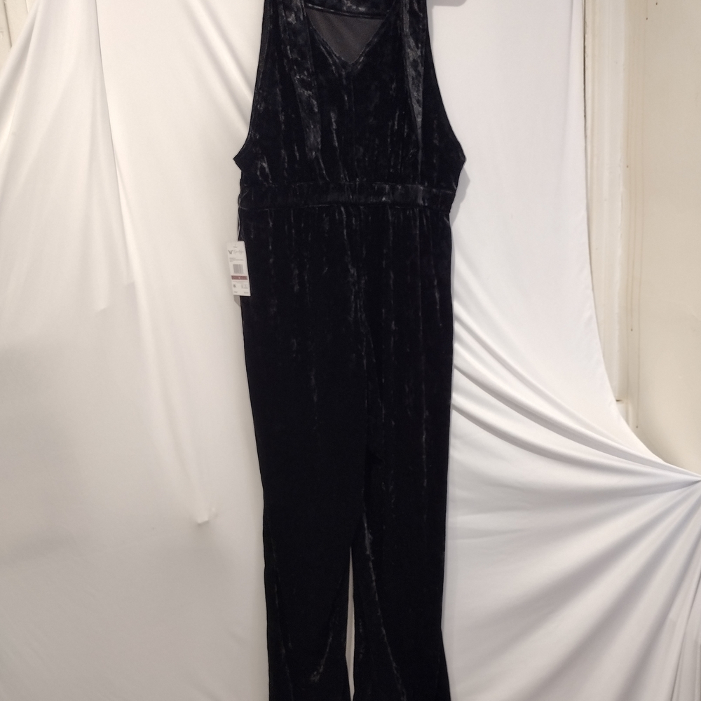 Jessica Simpson Black Velvet Jumpsuit